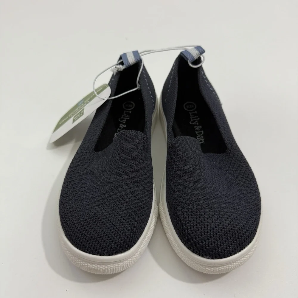 NEW Lily & Dan Toddler Recycled Material Flats Slip-On Sneakers Blue Size 9/10 - Picture 6 of 12